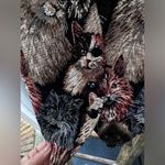 Vintage 80s/90s Vest with Cats and one cat has an eyepatch! Size Medium Facet Green Photo 12