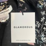 Glamorous NWT  V Neck Bird Print Maxi Dress in Black‎ Size Small Photo 4