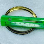 Bangle Bracelet Gold Brass Black Colors Textured Metal Slip on Photo 3