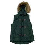 Bagatelle Puffer Vest with Faux Fur Hood - Green - Small Photo 5