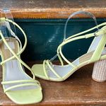 Dolce Vita Strappy Raffia Heeled Sandal 10 Yellow Photo 2
