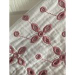 Dylan  Womens Medium Cotton White Eyelet Pink Embroidered Button‎ Boxy Top Photo 3