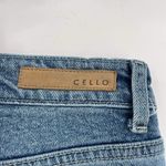 Cello  Hi Rise Distressed Raw Hem‎ Straight Leg Jeans Blue Denim Size 5 destroyed Photo 6