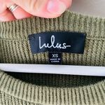 Lulus Knit Sweater Dress Olive Green Sz XS Photo 9