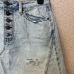 We The Free   by Free People Women Size 29 Button Fly Distressed Mini Denim Skirt Photo 1