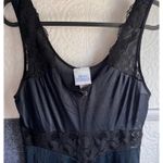 Vintage Quiet Moments long night gown in black lace trim‎ size M Size M Photo 3