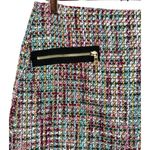 Loft  Tweed Blend Zip Pocket Colorful Pencil Skirt Size 10 Feminine Career Office Photo 4