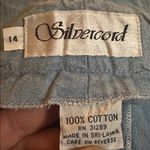 Silvercord Vintage High Waist Pleated Front Tapered Leg Jeans 100% Cotton 80s 14 Blue Photo 8