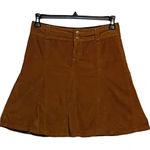 Athleta  BROWN CORDUROY WHENEVER TULIP FLARE SKIRT SIZE‎ 2 Photo 0