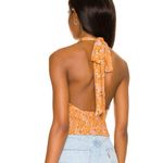 Line and Dot Christy Halter Top in Orange Multi
 (New with Tags) Size M Photo 2