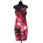Fuzzi Pink & Fuchsia Abstract Floral Knee Length Dress Size M Photo 3