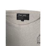 VTG 80s Newcomer Beaded Shoulder Off White Sweater Sz L Gray Size L Photo 3