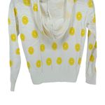 AQUA Lemon Slice Print Hooded Sweater Bloomingdale’s Exclusive size XS NWT White Photo 6