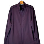 ZARA  Jacket Women XL Burgundy Black Trim Mock Neck Full Zip Track Jacket‎ Photo 0