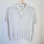 All Saints Women's Saria Striped Shirt Striped Button up Split Open Back XS Photo 2