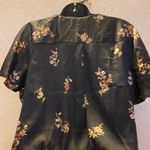 Haute Monde  Black & Floral Satin One Piece Blouse Photo 9