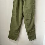 Pink Lily Olive Green Paperbag Pants with Tie Belt Size Medium Photo 5