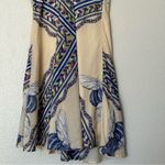 Anthropologie  Leifnotes Blue/Cream Bombay Bumble Bee Dress Size 0 Photo 7