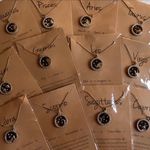 Zodiac Virgo Horoscope  Astrology Star Sign Pendant Necklace Black & Silver Photo 1
