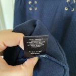 Anthropologie Leifnotes Navy Blue Corset Laced Dress Size XS Office Photo 8