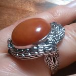Bali Legacy Red Jade Sterling Silver Dragon Ring (Size 7) Photo 1