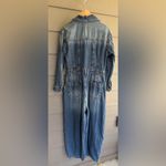 We The Free Like New FREE PEOPLE CRVY Roulette Barrel Leg Denim Jumpsuit Sz M 8 Photo 6
