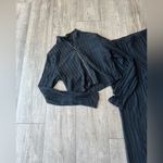 Black Ribbed Knit Women's Pants & Jumpsuit Set Size undefined Photo 11