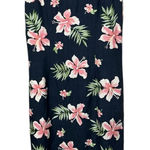 Pineapple Moon Gray Floral Silk Maxi Sleeveless Dress Vintage Pink Green Small Photo 0