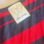 Ella Moss  Red & Blue Striped Dress w/ 3/4 Sleeves and Tie @ Waist Size Small NWT Photo 11