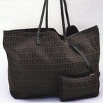 Fendi  Zucchino Canvas Roll Tote Photo 0