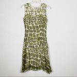 Moschino Jeans Donna Green 100% Silk Midi Dress Photo 5