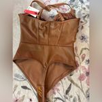 Popilush Leather Corset Bodysuit for Women Shape Photo 2