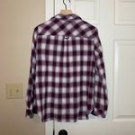 Kut From The Kloth Red White Blue Button Snap Flannel Size Medium Photo 7
