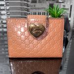Gucci Authentic  Micro GG Guccissima Heart Card Holder Photo 0