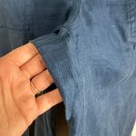 Anthropologie Level 99 Linen Blend Navy Gaucho Wide Leg Capri Pants Size 28 Blue Photo 8