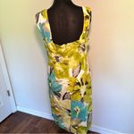 Liz Claiborne  Y2K Green and Blue Ruched Sheath Dress Photo 3
