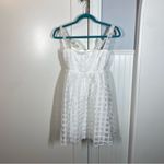 Amanda Uprichard  Russo Dress Size Medium White Gingham Babydoll Mini Bridal Photo 1
