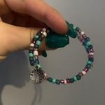 Handmade Light Purple Multi Color Round BOHO Bracelet Beach Ocean Photo 2