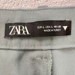 ZARA Wide Leg Trousers High Waist Flowy Palazzo Pant Career Sage Green Large Photo 2