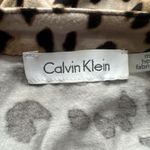 Calvin Klein Shirt Womens 1X Brown Cheetah Print Gold Tone Zipper Career Casual Photo 7
