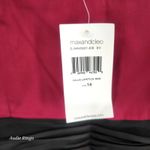 Max and Cleo Lipstick Red Pleated Ruffle Strapless Dress Black Waistband 14 Photo 5