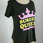 Wildfox  Grey Burger Queen Graphic Tee XS Photo 1