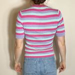 Teddy Fresh  Pink Blue Purple Striped Short Sleeve Shirt Size Medium Photo 1