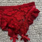 Seven Til Midnight Woman's M/L Red Lace Garter Belt Ruffles Adjustable New Size undefined Photo 3