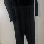 Black Sheer Top long sleeve Jumpsuit Size XL Photo 2
