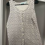 Free People Floral Tank Top - Cream and Blue Photo 0