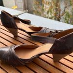 The Twins Vintage Style Brown Leather Mary Jane Pumps Ankle Strap Heels Size 41 Photo 3