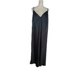 A New Day Women’s Black Slip Dress 3XL, Silky Satin V-Neck Adjustable Strap Photo 7