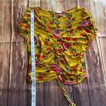 Heart and Hips Women Short sleeveless Ruched Drawstring Mesh Crop Top Size L Photo 5