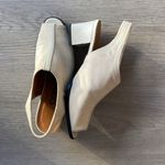 Coco Italy Neutral Suede Peep Toe Shoes 5.5 Photo 2